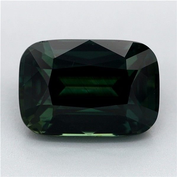 2.51 Carat Teal Cushion Sapphire