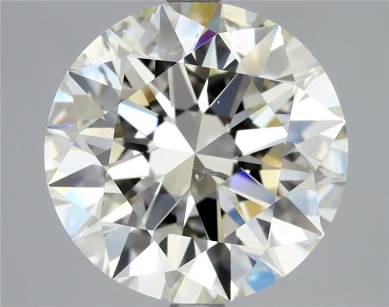 4.01ct K SI2 Rare Carat Ideal Cut Round Diamond