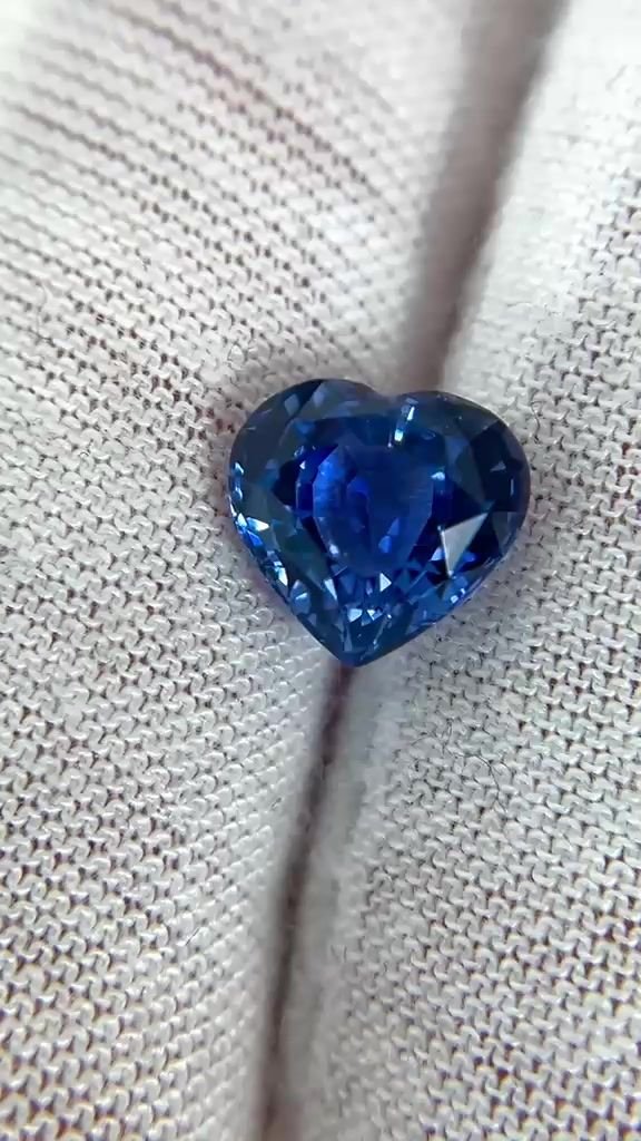 3.05 Carat Blue Heart Sapphire