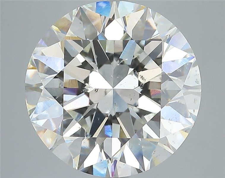 6.01ct I SI2 Rare Carat Ideal Cut Round Diamond