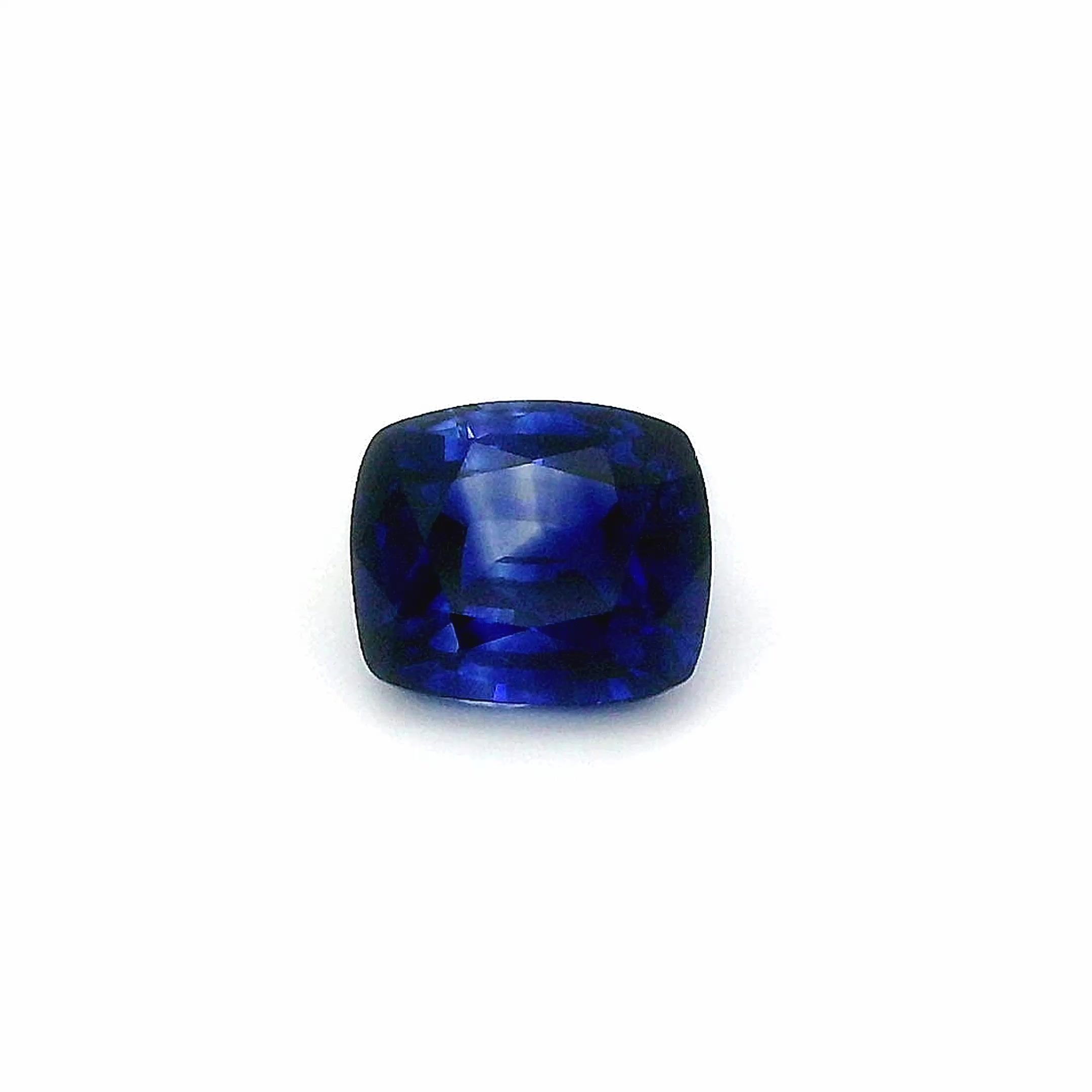 1.80 Carat Blue Cushion Sapphire