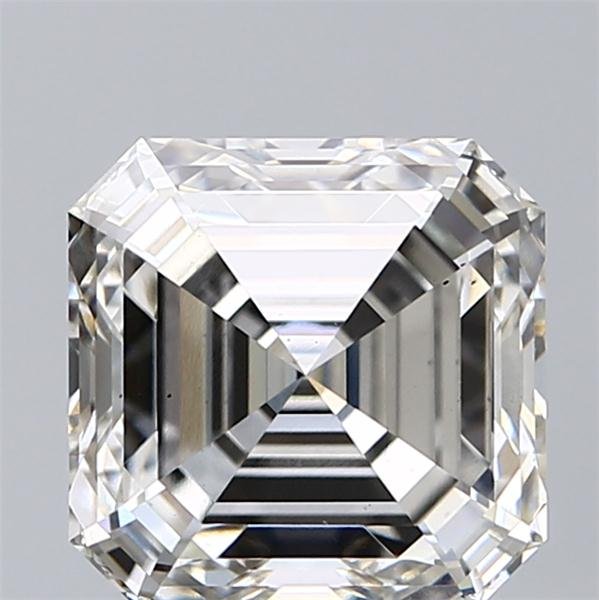 4.09ct H VS2 Rare Carat Ideal Cut Asscher Lab Grown Diamond