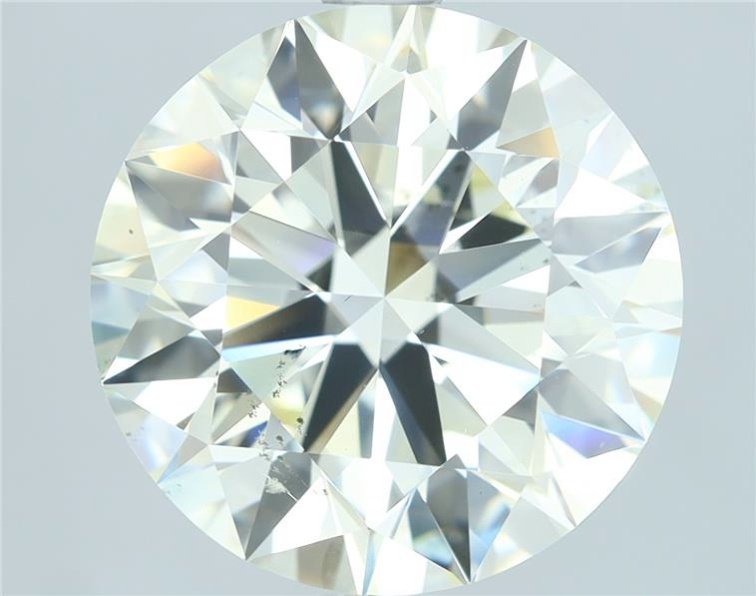 4.12ct K SI1 Rare Carat Ideal Cut Round Diamond