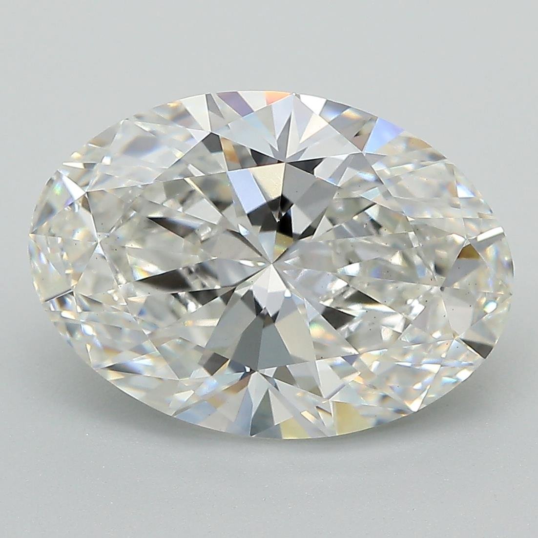 5.24ct F VS2 Rare Carat Ideal Cut Oval Lab Grown Diamond