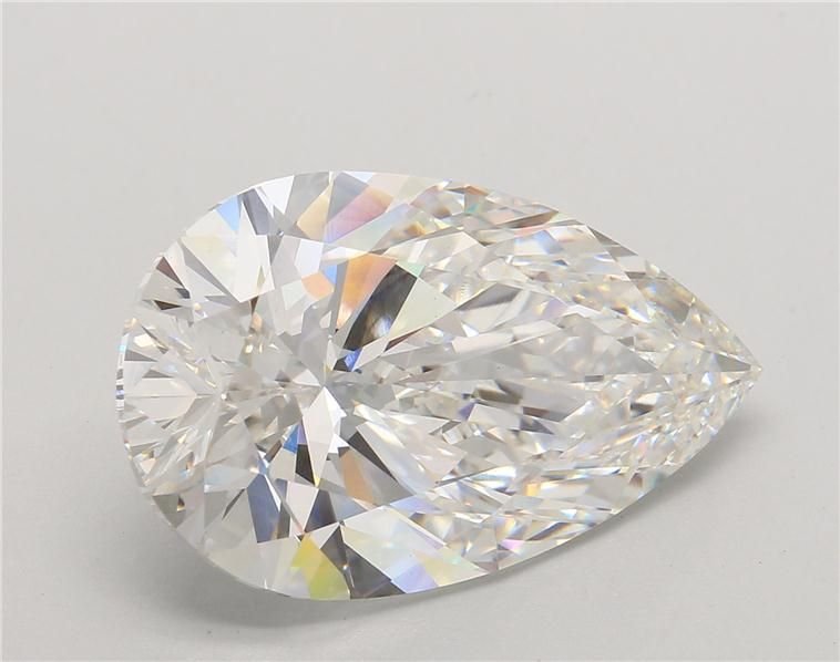 12.58ct F VS1 Rare Carat Ideal Cut Pear Lab Grown Diamond