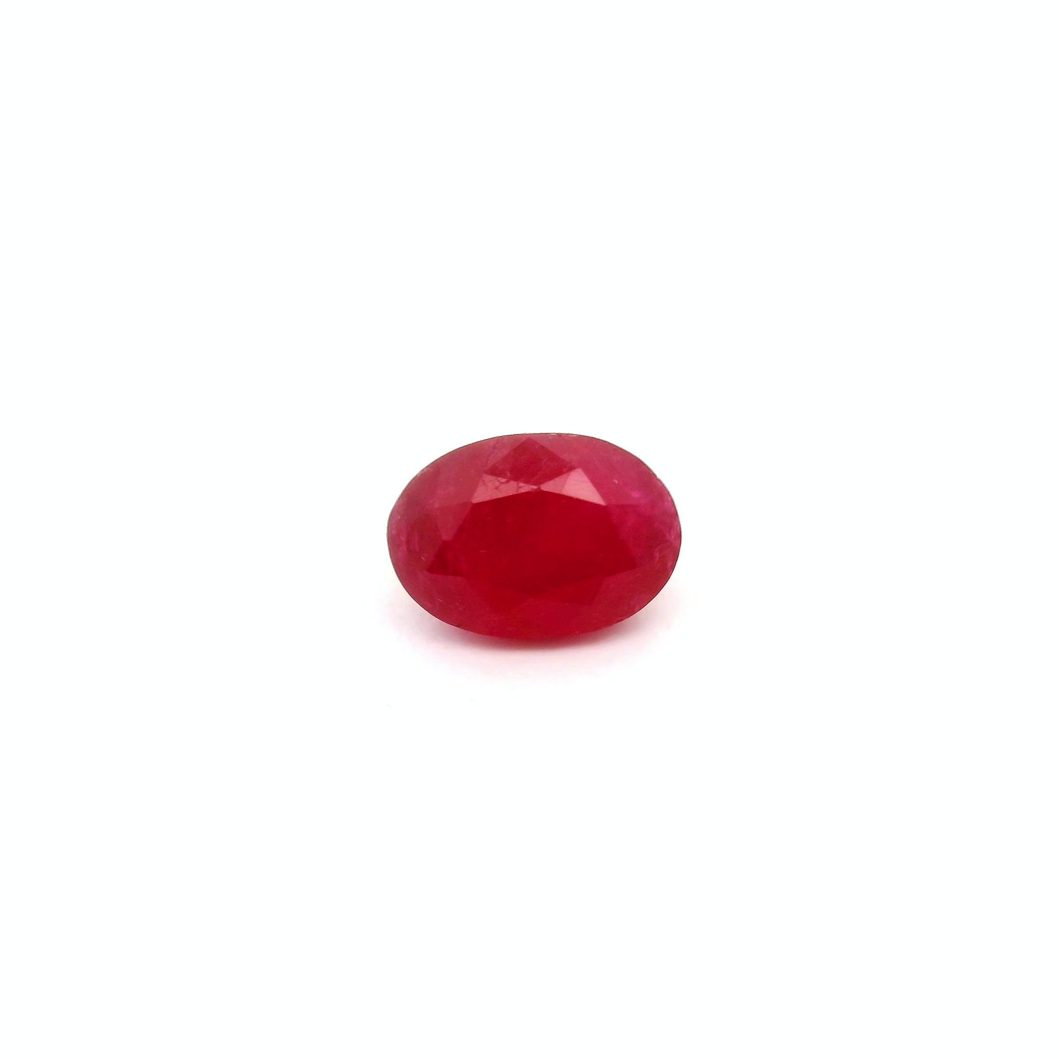 1.19 Carat Red Oval Ruby