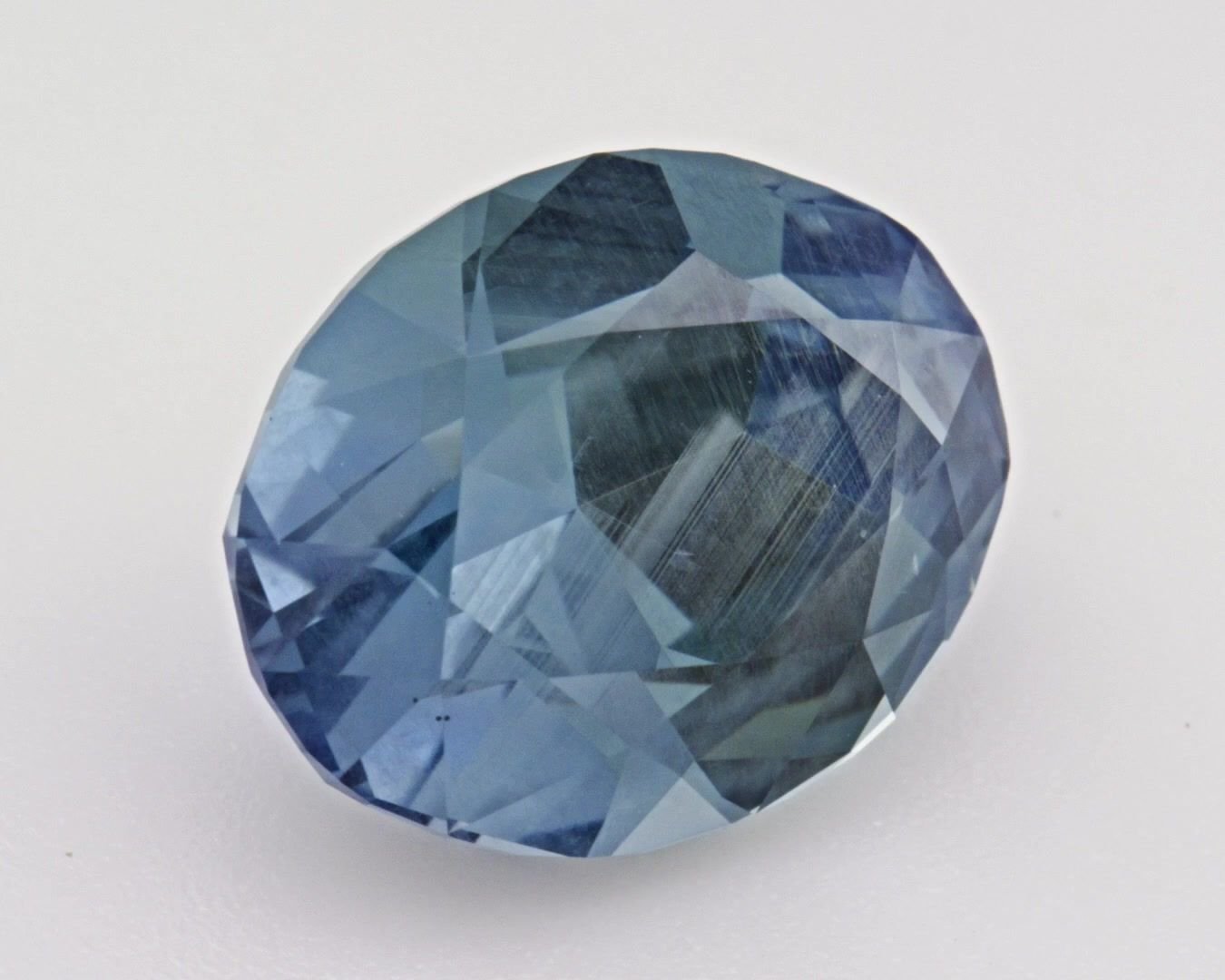 4.36 Carat Teal Oval Sapphire