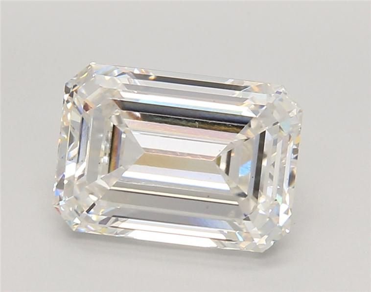 4.09ct F VS1 Rare Carat Ideal Cut Emerald Lab Grown Diamond