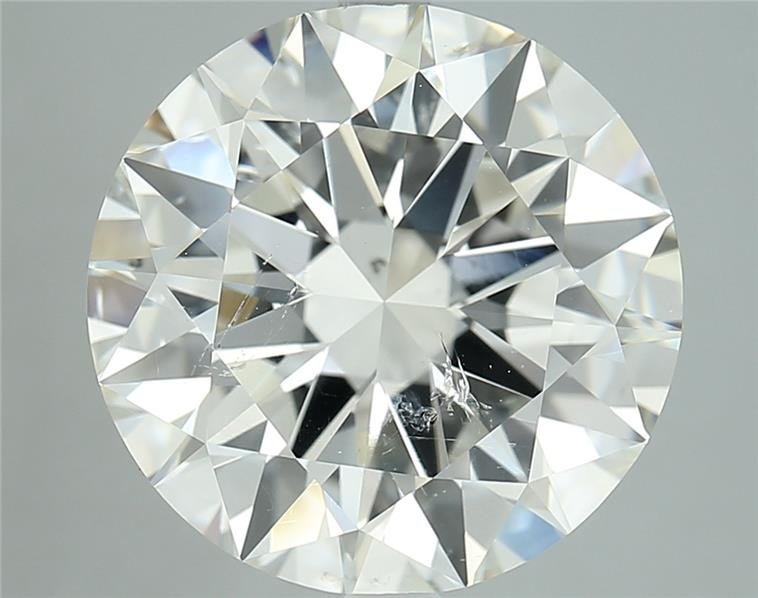 7.02ct I SI2 Rare Carat Ideal Cut Round Diamond