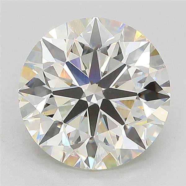 3.04ct J VS2 Excellent Cut Round Lab Grown Diamond