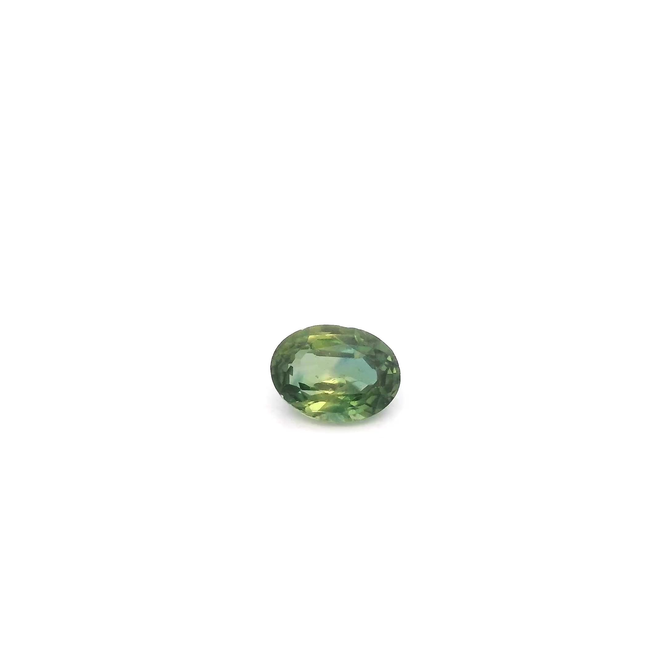 0.41 Carat Intense Green Oval Sapphire