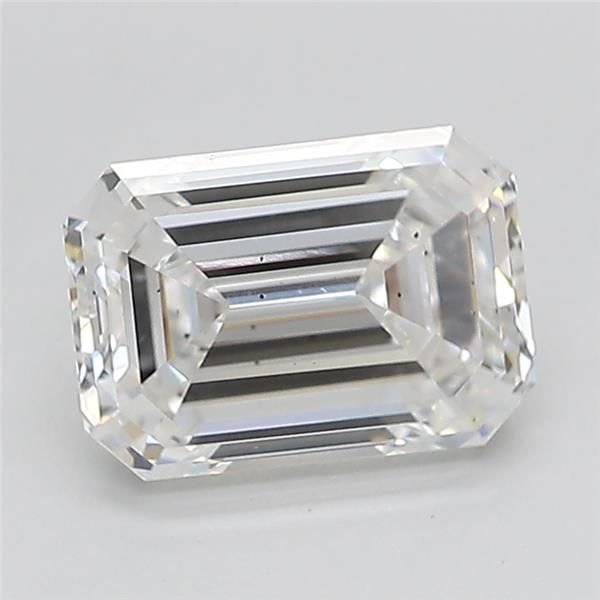 2.00ct D SI1 Rare Carat Ideal Cut Emerald Lab Grown Diamond