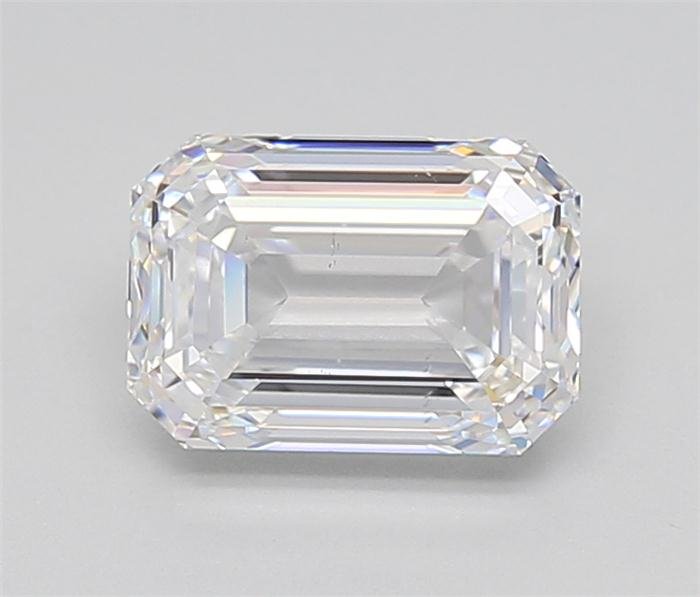 2.01ct D VS2 Excellent Cut Emerald Lab Grown Diamond