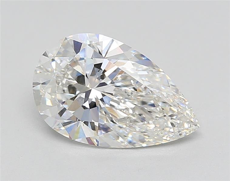 3.06ct F VVS2 Rare Carat Ideal Cut Pear Lab Grown Diamond