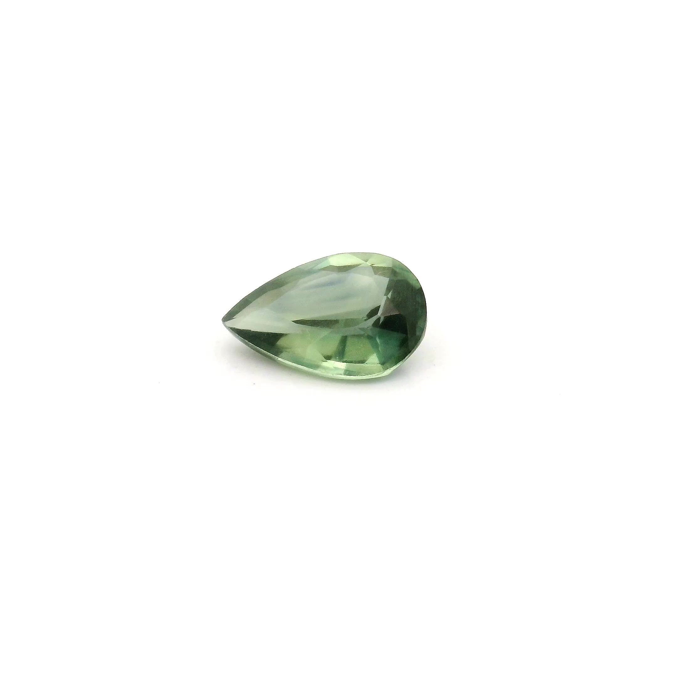 0.57 Carat Green Pear Sapphire