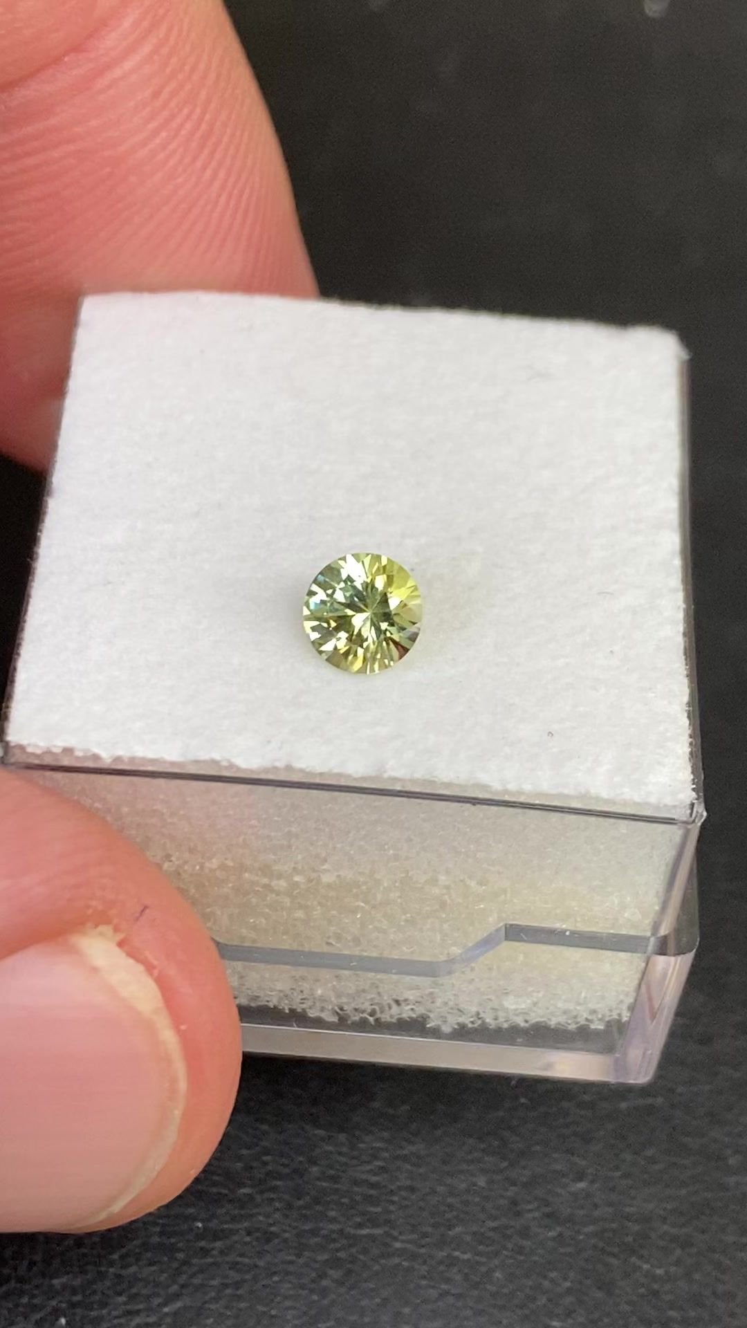 0.39 Carat Yellow Round Sapphire