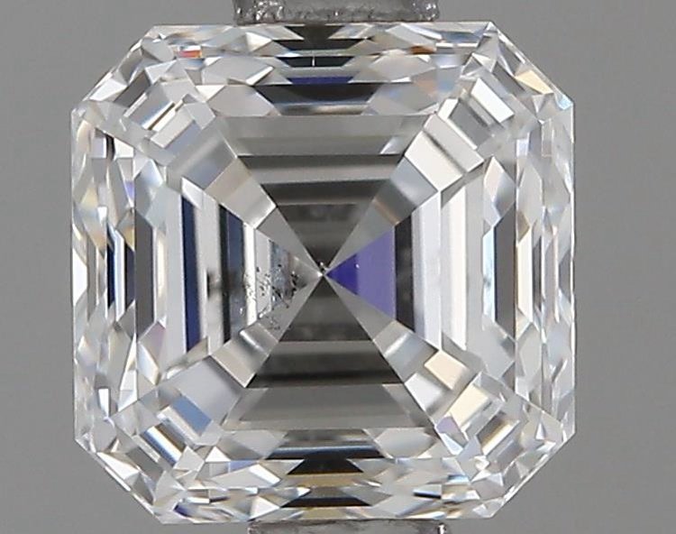 0.91ct E SI1 Very Good Cut Asscher Diamond