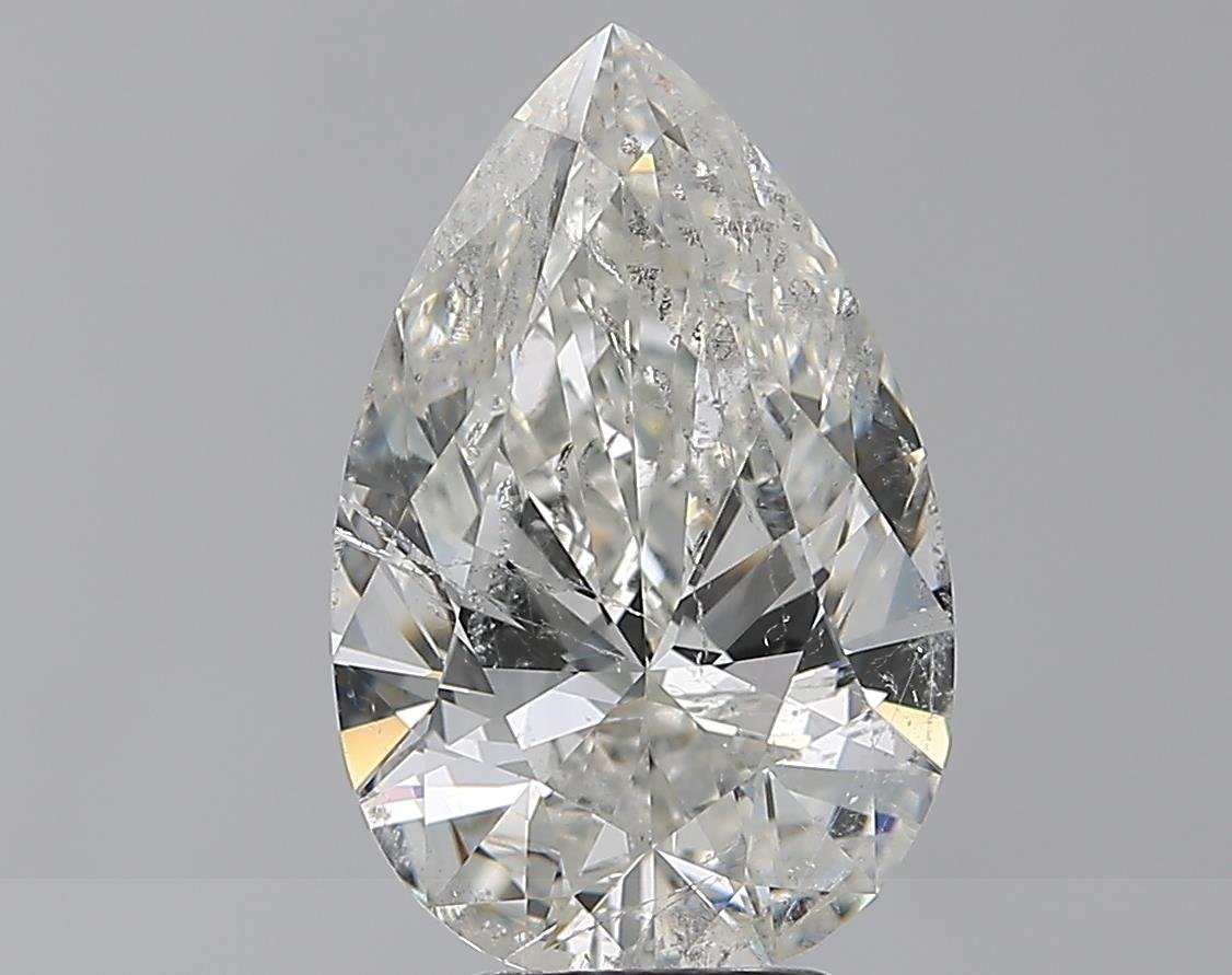 5.01ct G SI2 Rare Carat Ideal Cut Pear Diamond