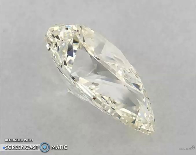 6.03ct J SI1 Rare Carat Ideal Cut Pear Diamond