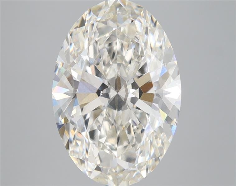 5.02ct J VS2 Rare Carat Ideal Cut Oval Lab Grown Diamond