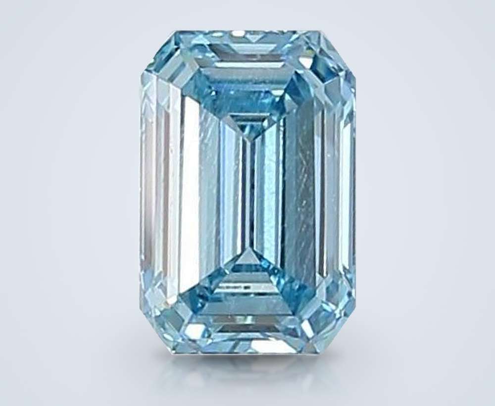 1.55 Ct. Fancy Vivid Blue Emerald Lab Diamond