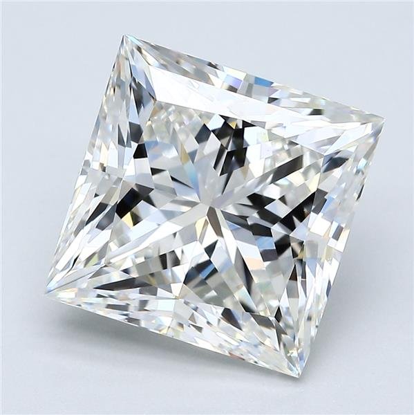 5.90ct F VS2 Very Good Cut Princess Diamond