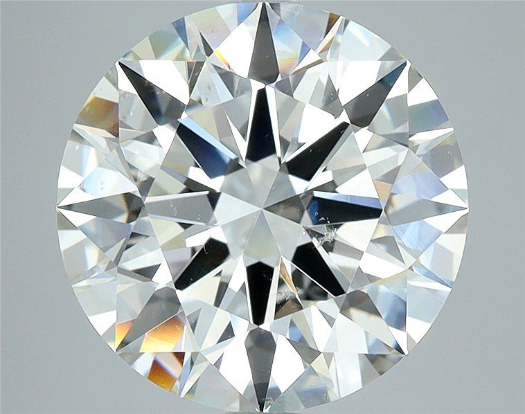 5.02ct J SI2 Rare Carat Ideal Cut Round Diamond