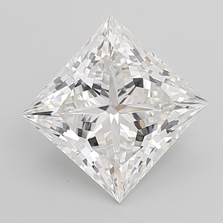 4.10ct F VVS2 Rare Carat Ideal Cut Princess Lab Grown Diamond