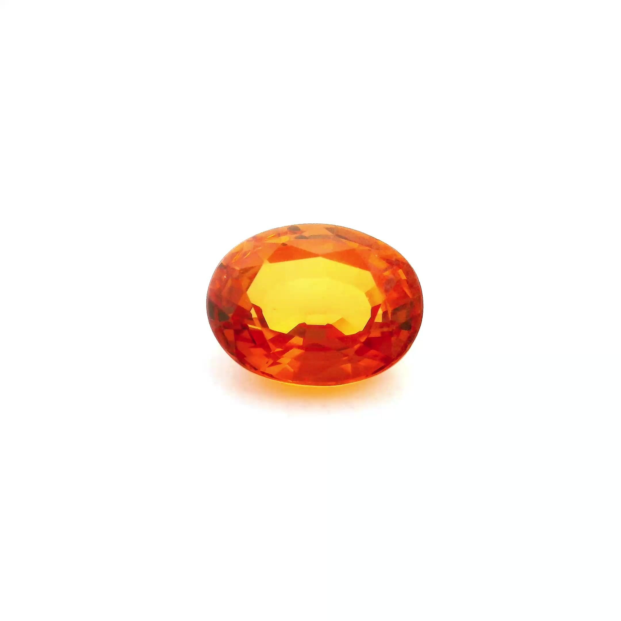 2.36 Carat Orange Oval Sapphire