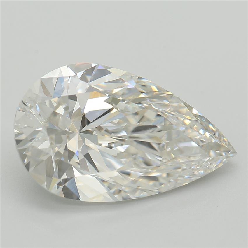 3.23ct F VVS2 Rare Carat Ideal Cut Pear Lab Grown Diamond