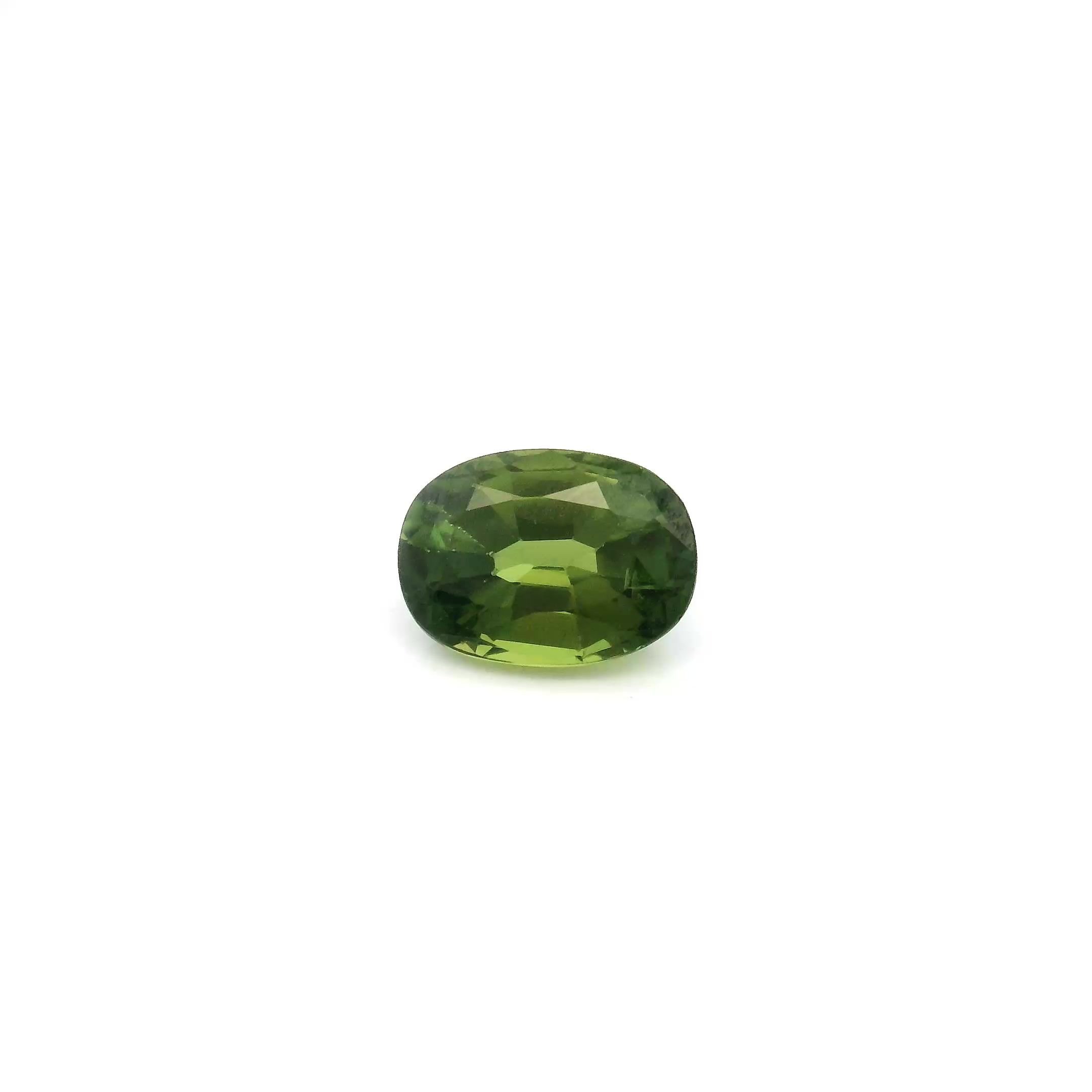 1.17 Carat Intense Green Oval Sapphire