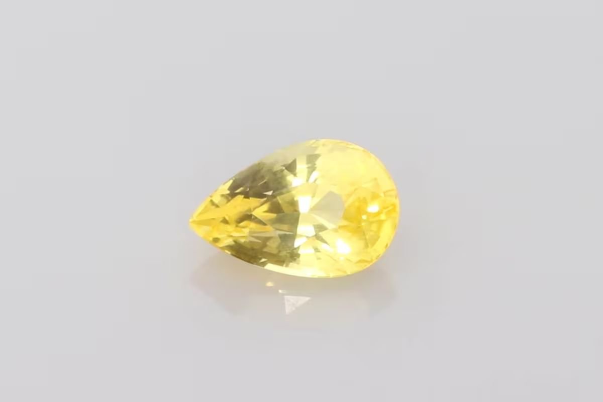 2.99 Carat Yellow Pear Sapphire