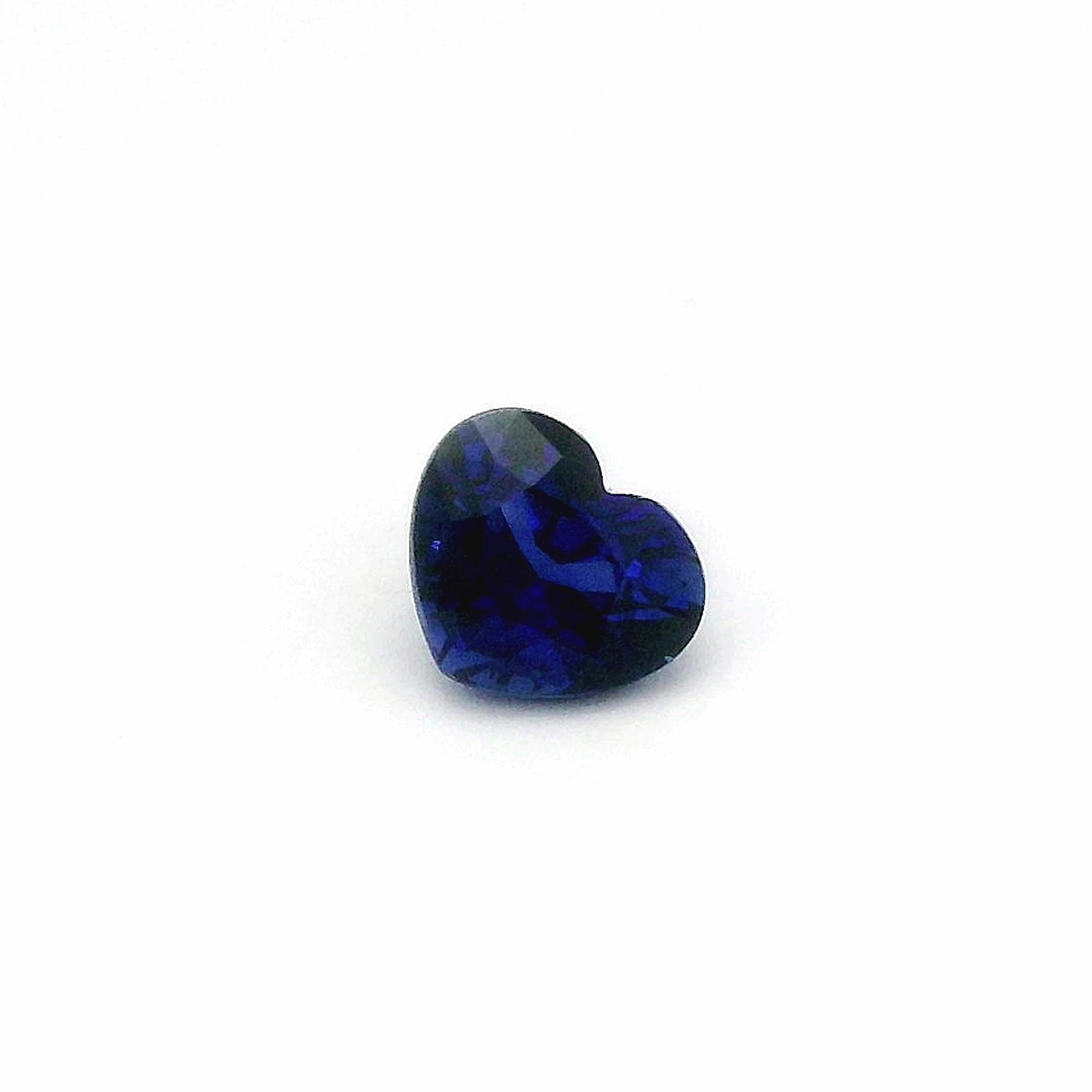 0.95 Carat Blue Heart Sapphire