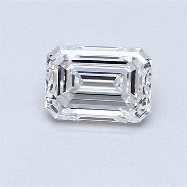 0.58ct E VVS2 Rare Carat Ideal Cut Emerald Diamond