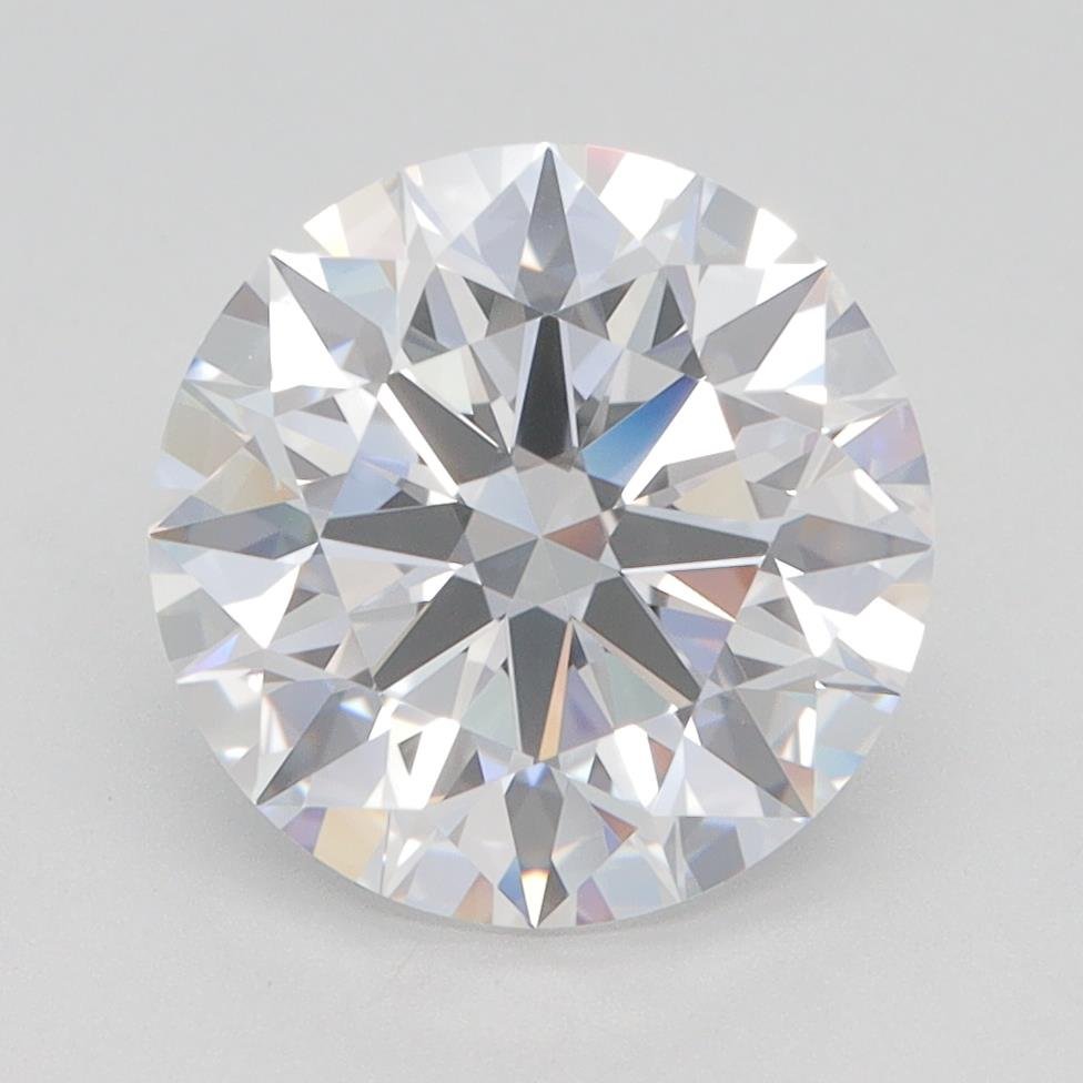 3.08ct D VVS2 Rare Carat Ideal Cut Round Lab Grown Diamond