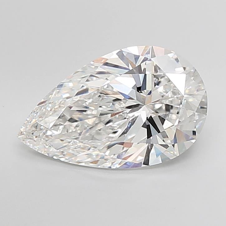 7.04ct F VVS2 Rare Carat Ideal Cut Pear Lab Grown Diamond
