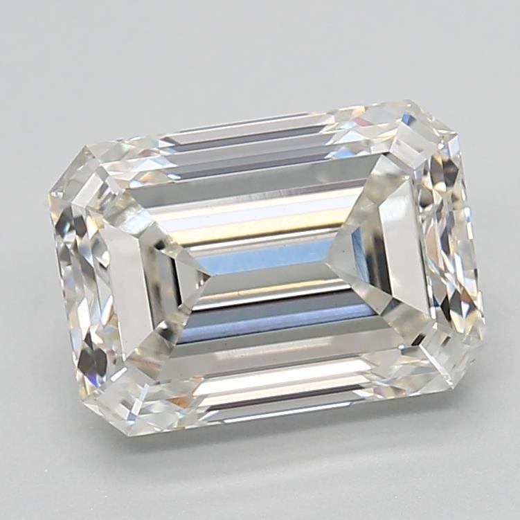 3.01ct H VS1 Rare Carat Ideal Cut Emerald Lab Grown Diamond