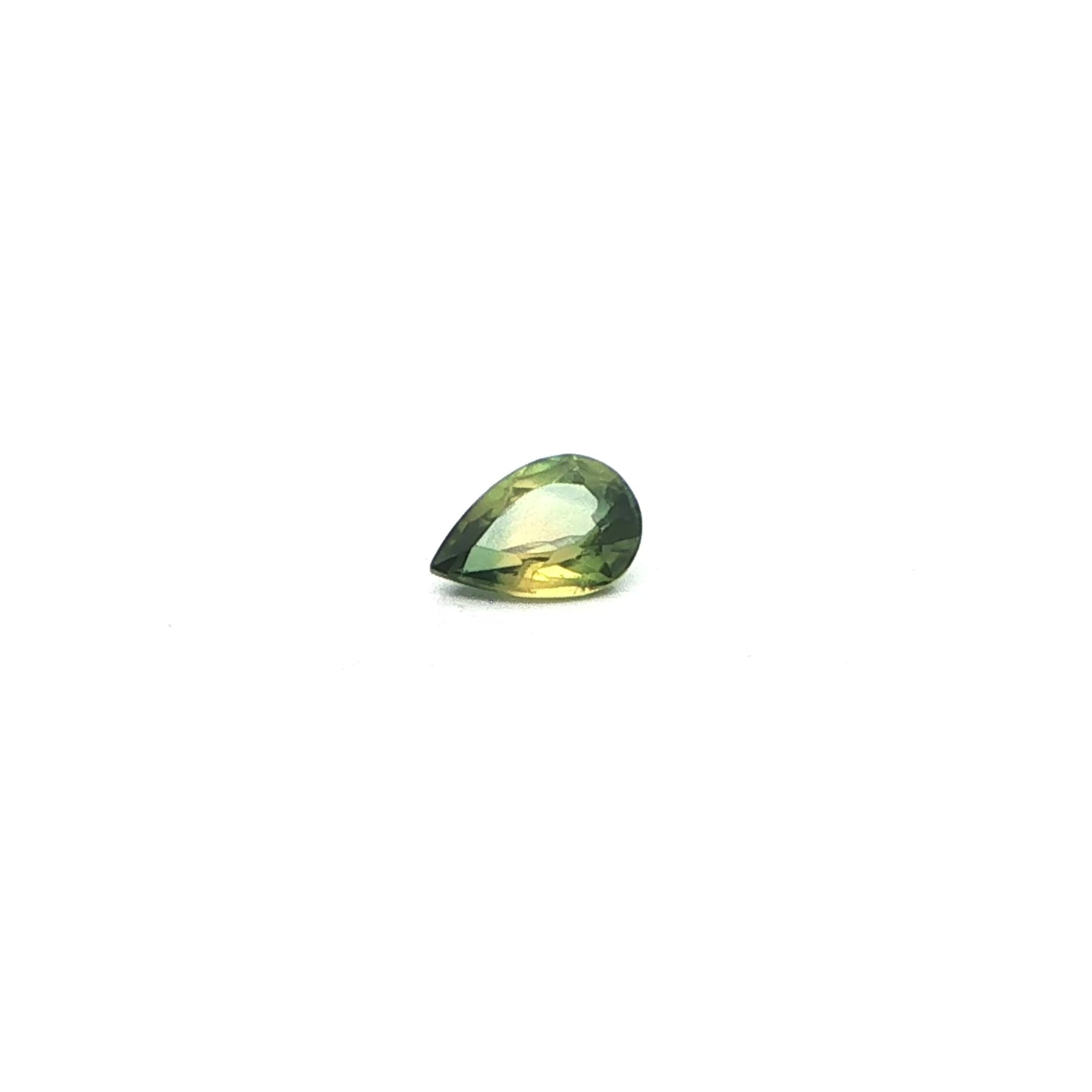 0.58 Carat Green Pear Sapphire