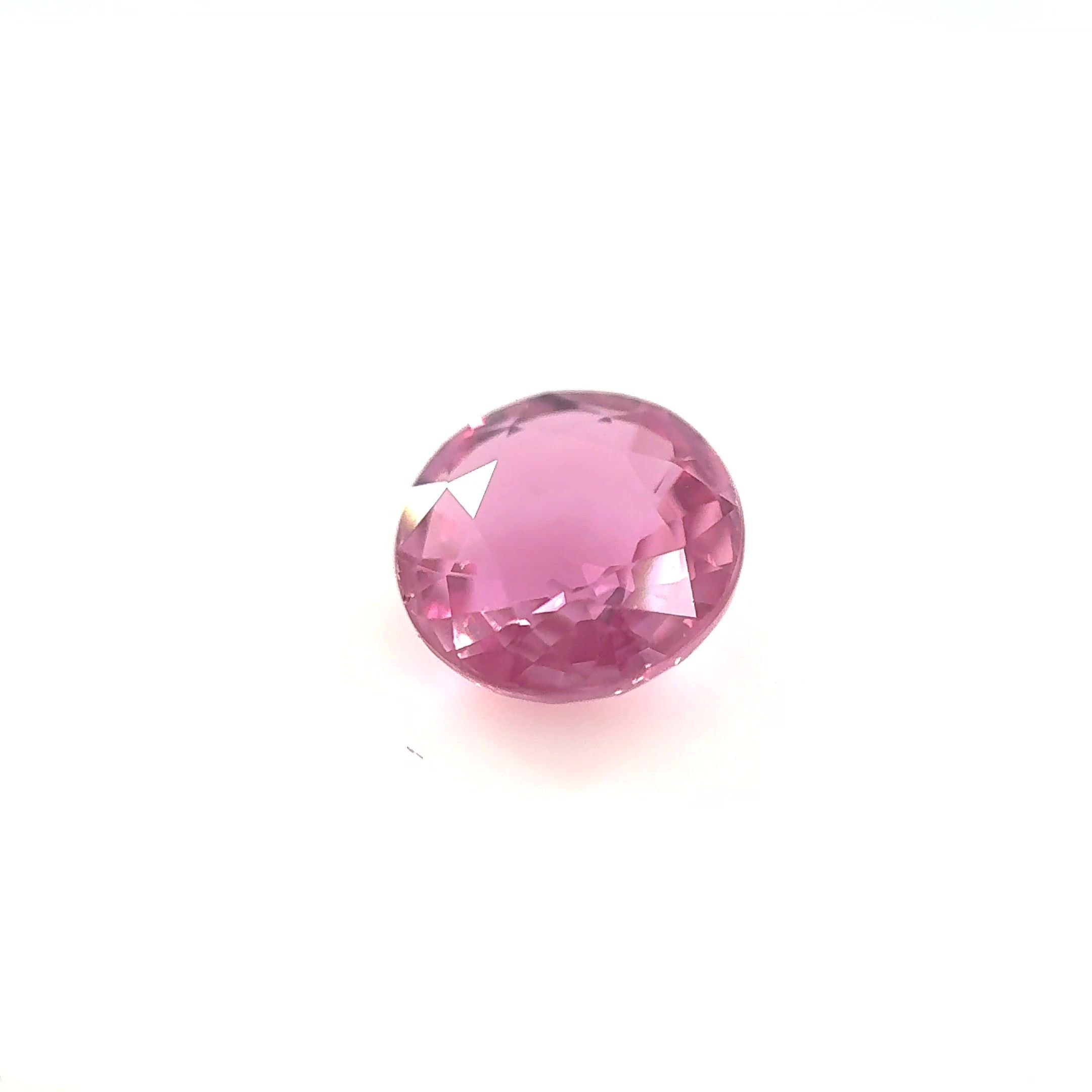 1.84 Carat Pink Round Sapphire
