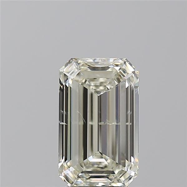 3.02ct K SI2 Rare Carat Ideal Cut Emerald Diamond