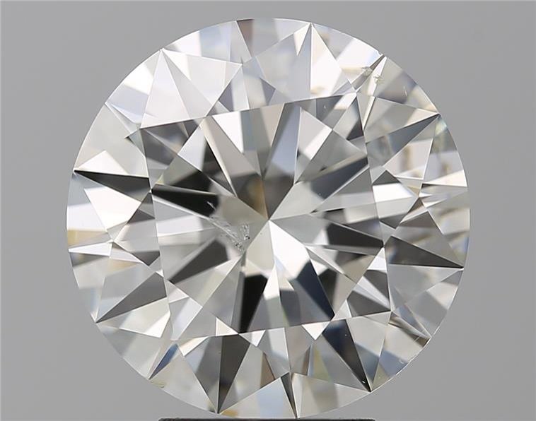 5.01ct J SI2 Rare Carat Ideal Cut Round Diamond