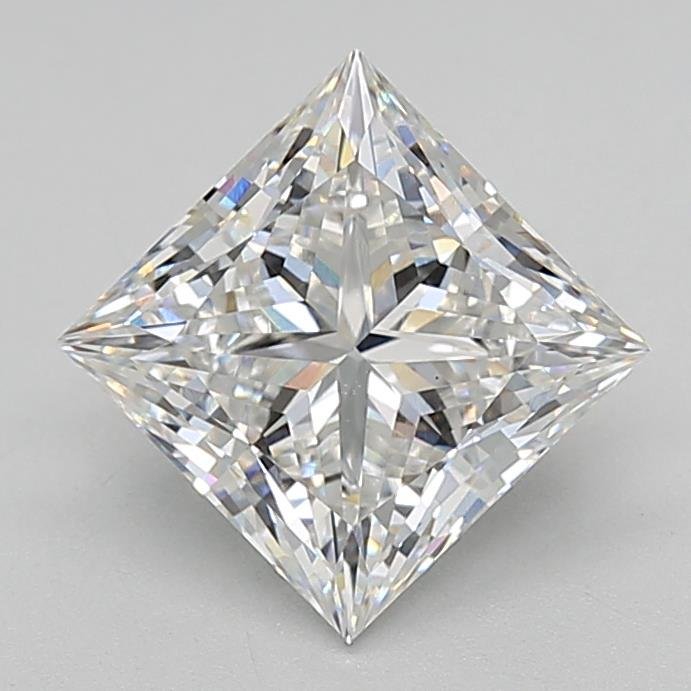 3.04ct F VS1 Rare Carat Ideal Cut Princess Lab Grown Diamond