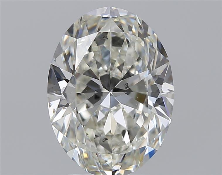 2.81ct J SI2 Rare Carat Ideal Cut Oval Diamond