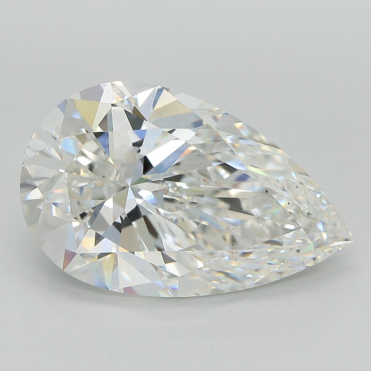 5.86ct E VS2 Rare Carat Ideal Cut Pear Lab Grown Diamond