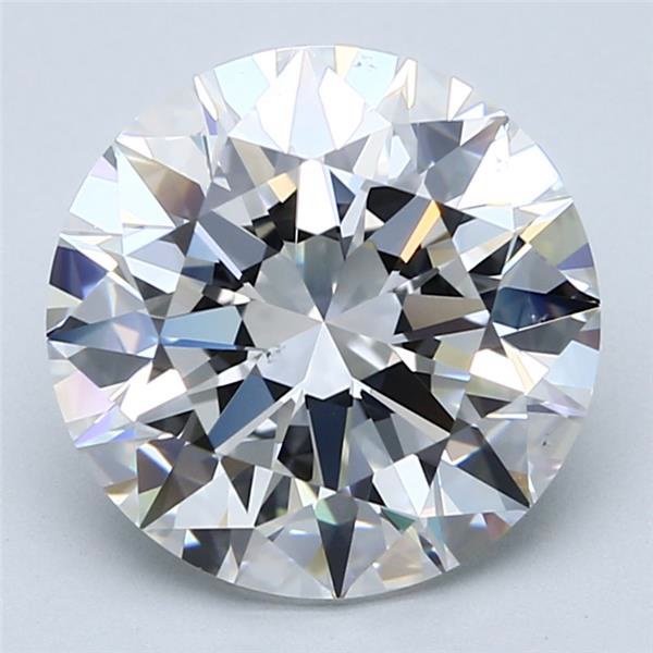 5.02ct F VS2 Rare Carat Ideal Cut Round Diamond