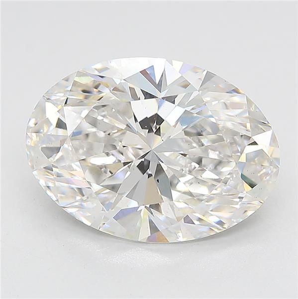 5.04ct F VS2 Rare Carat Ideal Cut Oval Lab Grown Diamond