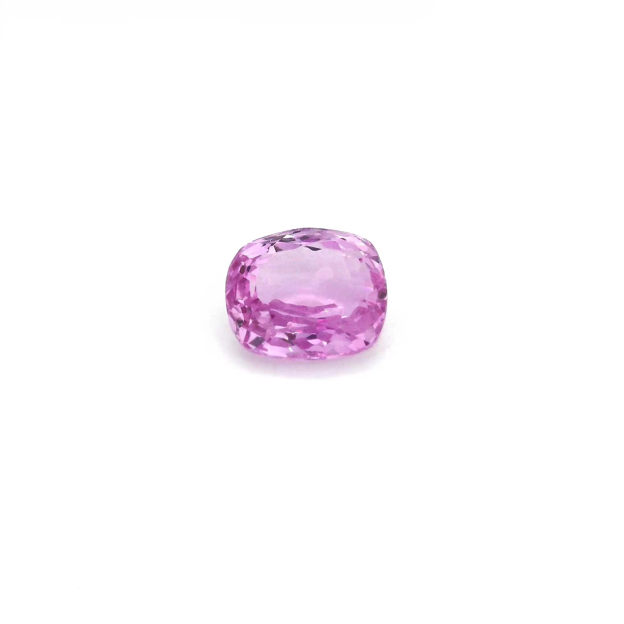 1.52 Carat Pink Cushion Sapphire