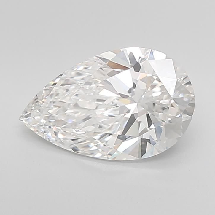 3.05ct F VS1 Rare Carat Ideal Cut Pear Lab Grown Diamond
