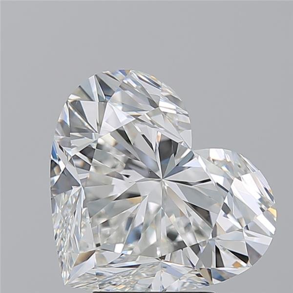 5.18ct H VS2 Rare Carat Ideal Cut Heart Diamond