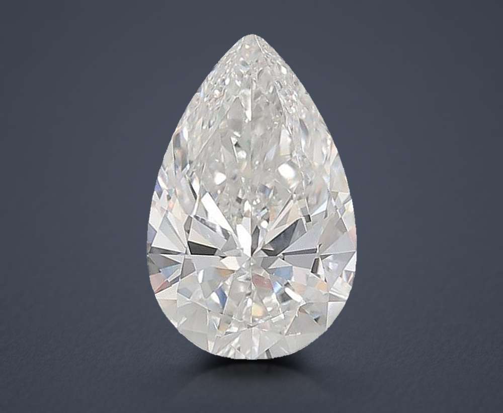 6.08 Carat Pear Lab Diamond